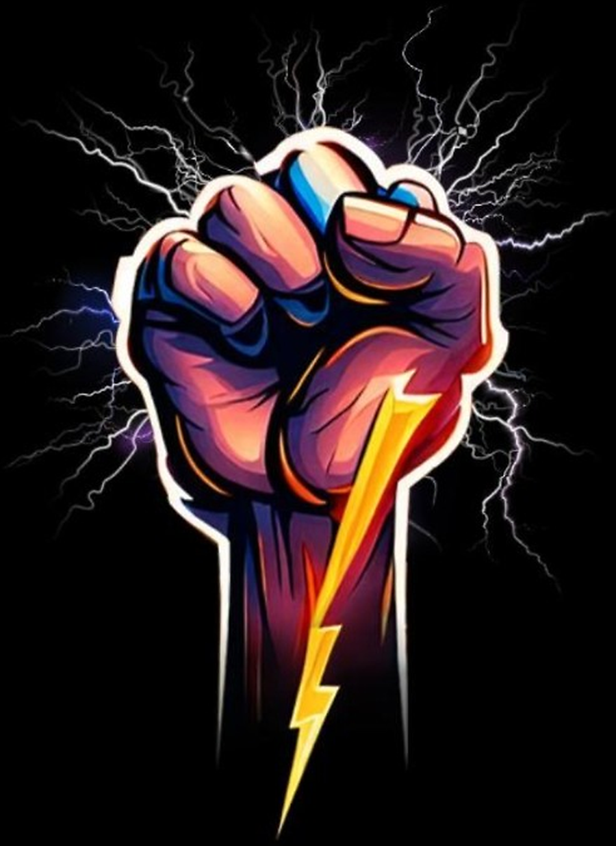 Titan Agency logo — fist gripping a lightning bolt